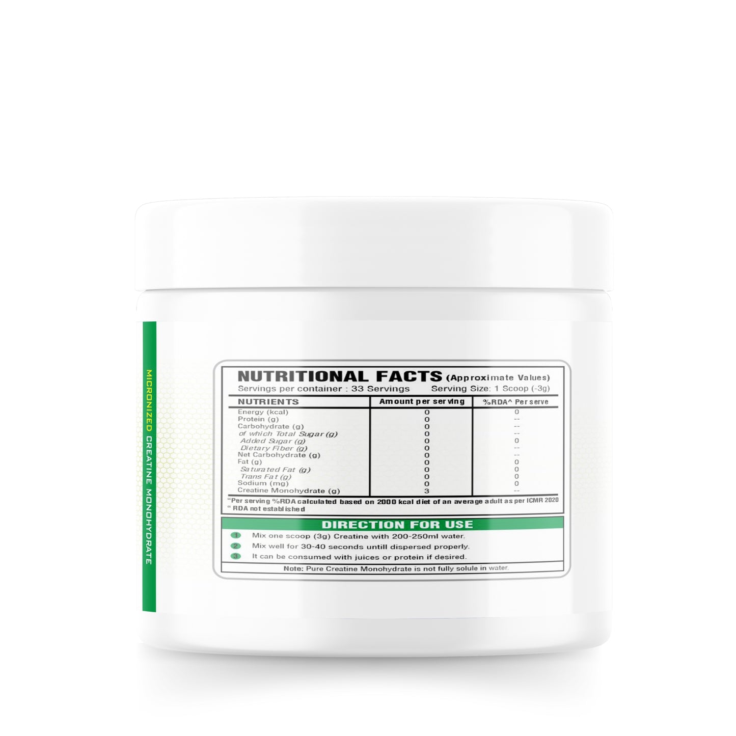 Creatine Monohydrate 100g | Lab Tested | Enhanced Absorption | 100% Pure Creatine