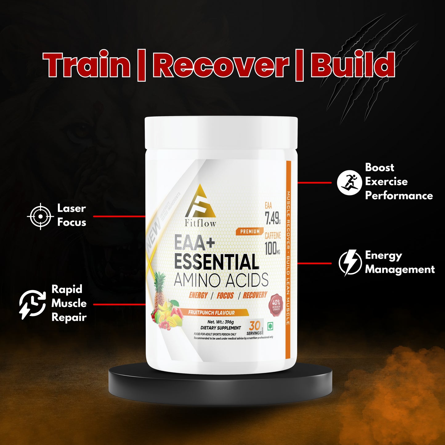 EAA+ (Essential Amino Acids) | 400g | Boost Muscle Growth & Recovery