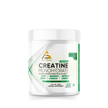 Creatine Monohydrate 250g | Lab Tested | Enhanced Absorption | 100% Pure Creatine