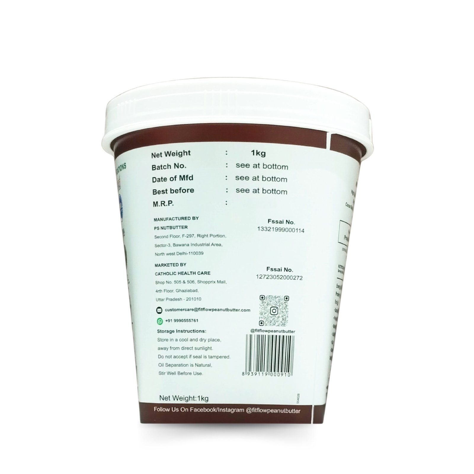Fitflow Chocolate Peanut Butter (1kg) - Image 3